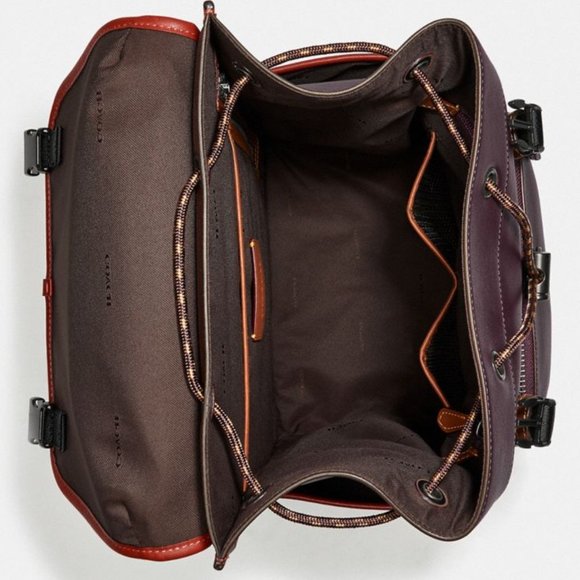 Coach League Flap Backpack In Colorblock - Picture 9 of 10